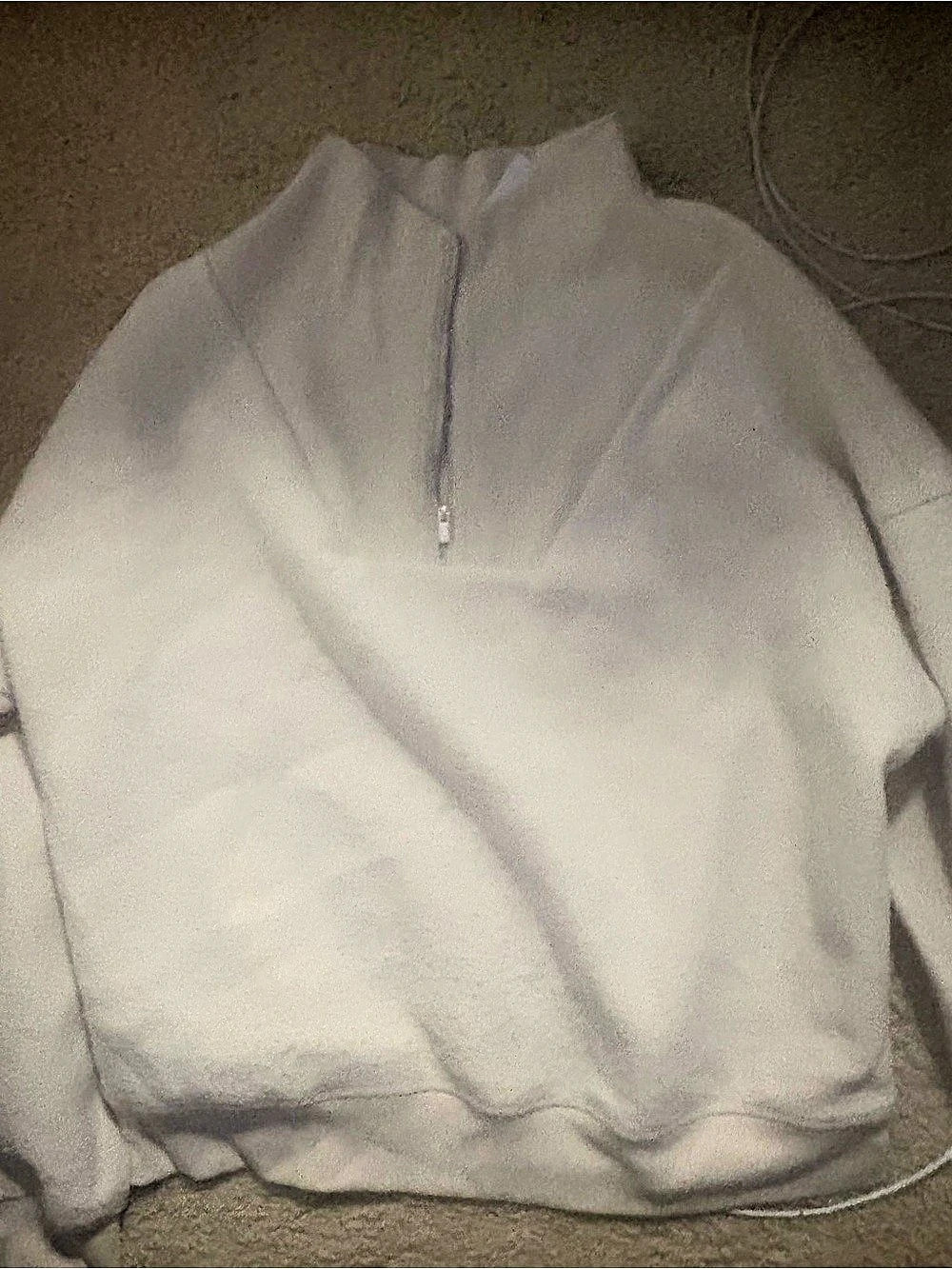 Zella Quarter-Zip Sweatshirt in White Size Medium